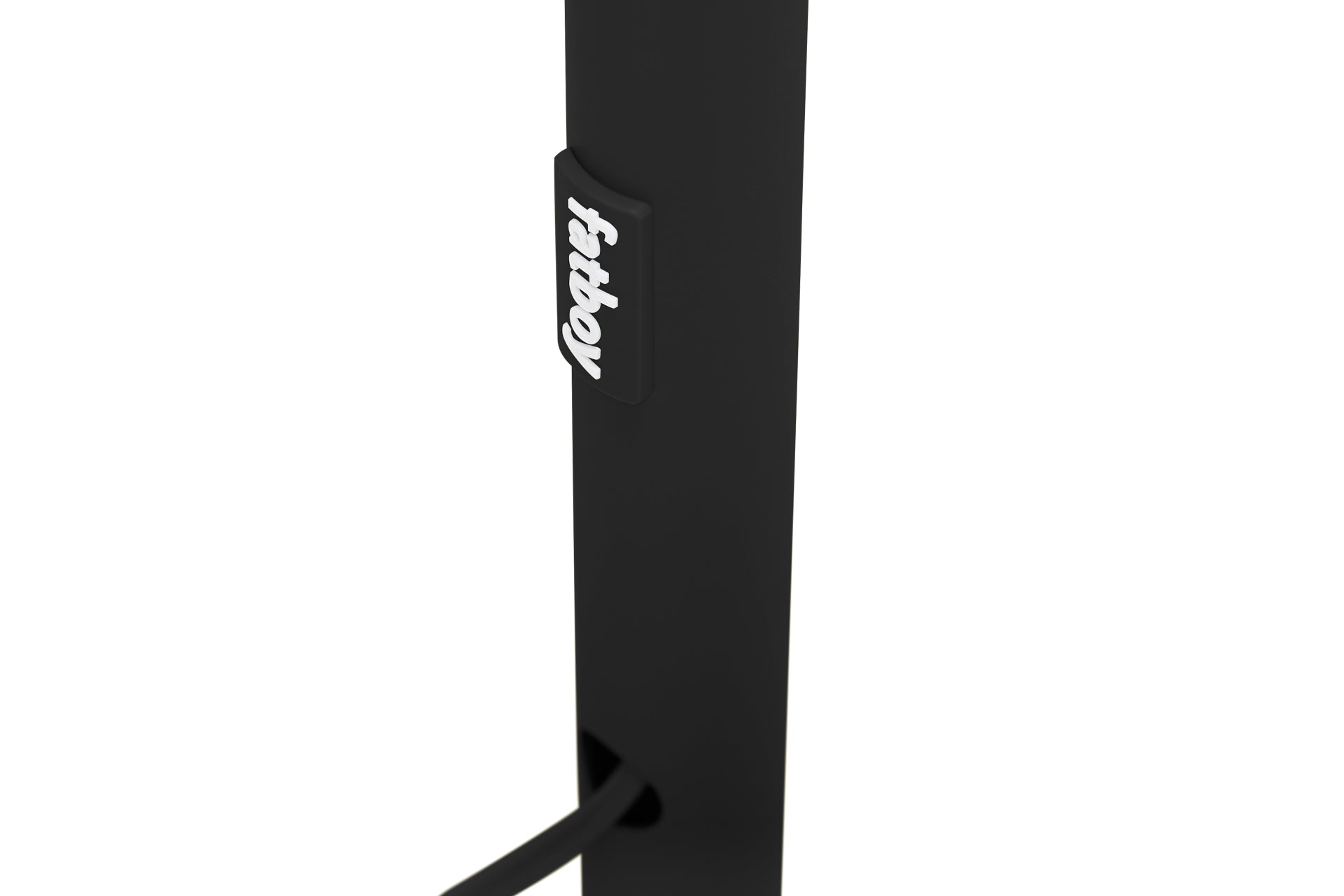 FATBOY Big Lebow - Nahaufnahme Ständer in schwarz mit Logo