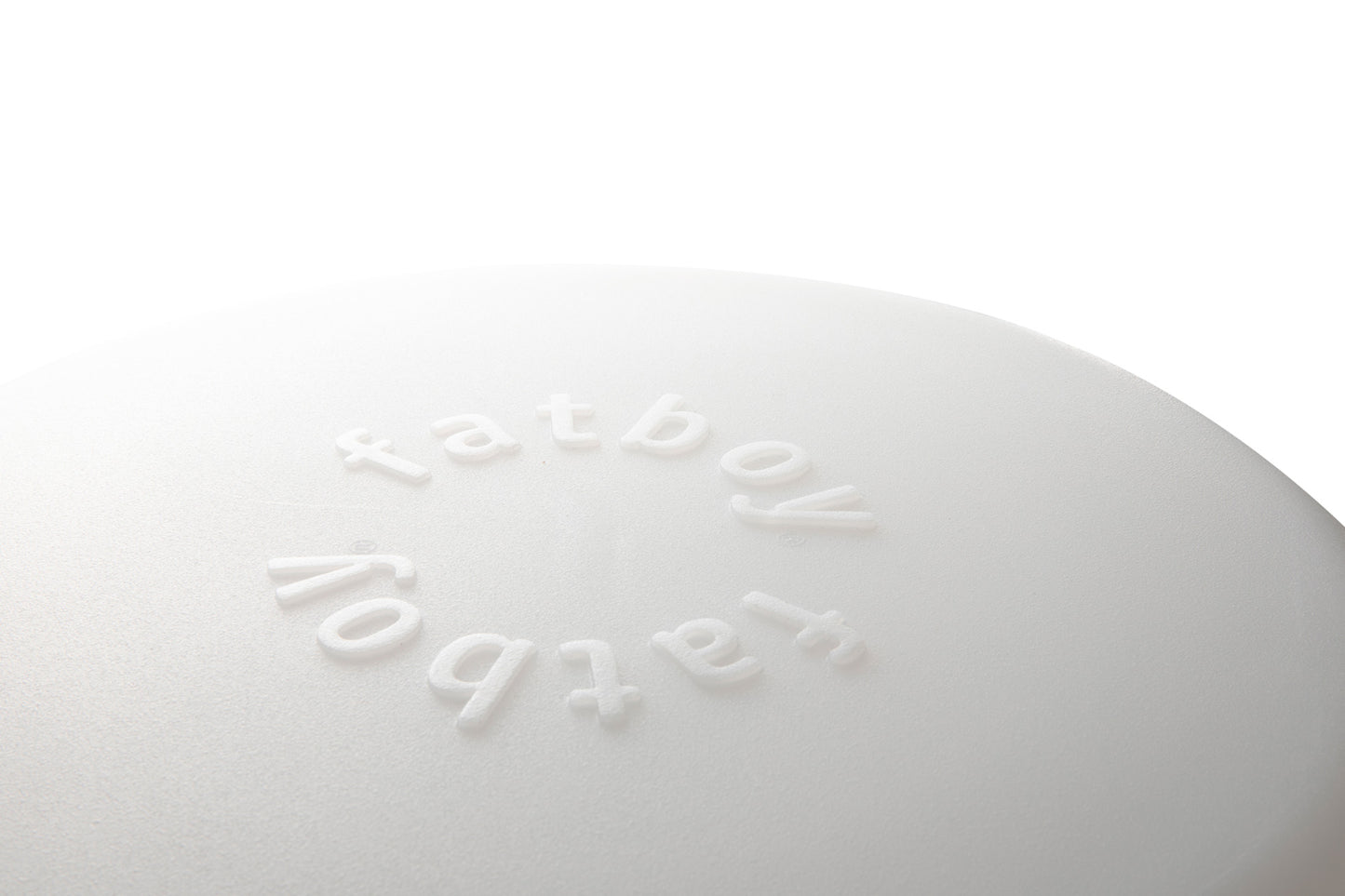 FATBOY Edison The Grand - weiße Lampe für drinnen mit Logo