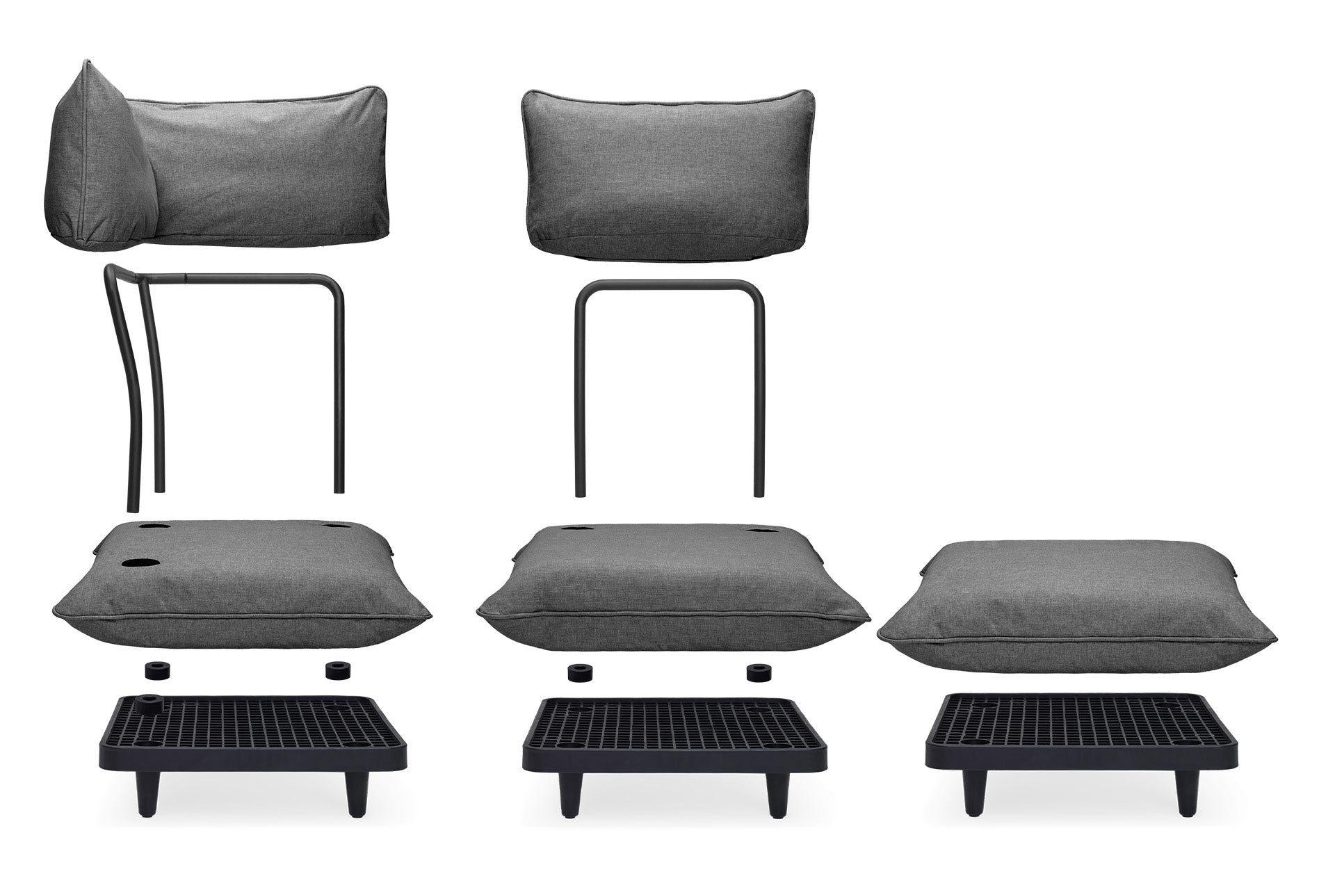 Fatboy Paletti - Zusammensetzung von modularen Möbeln für draußen - Anleitung