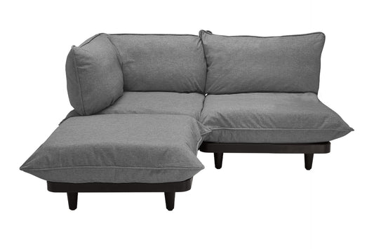 FATBOY Paletti Set Medium - mittelgroßes Outdoor Sofa in grauem Bezug