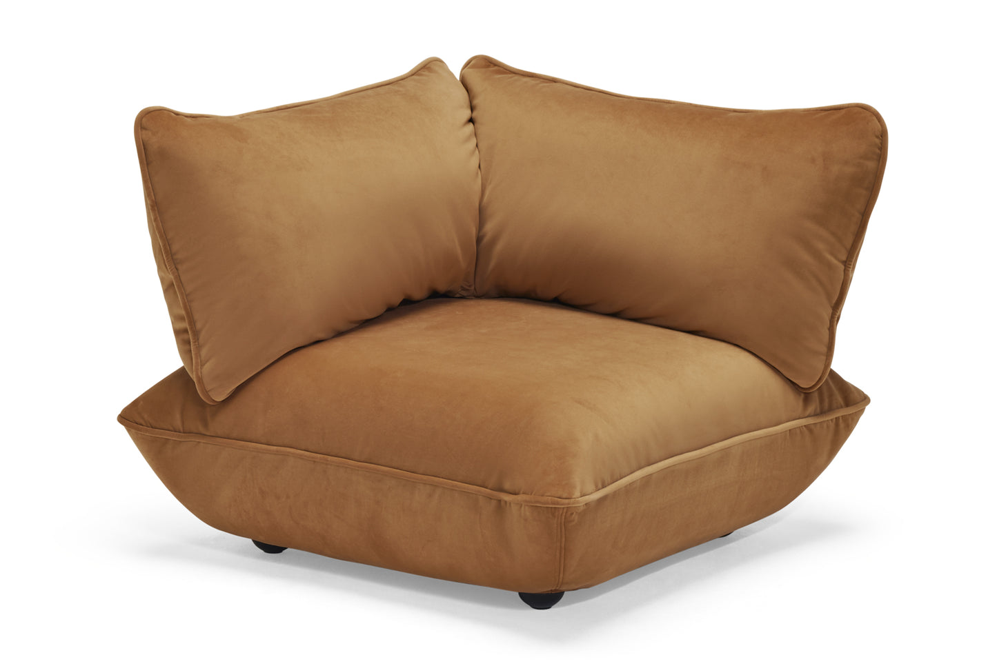 FATBOY Sumo Corner Seat - Samt Eckmodul in braun