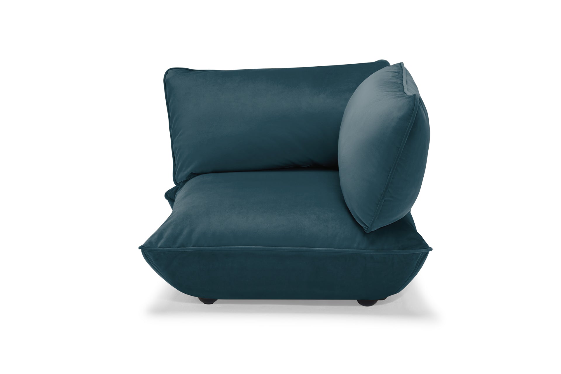FATBOY Sumo Corner Seat - blauer Samt Sitz für Ecke