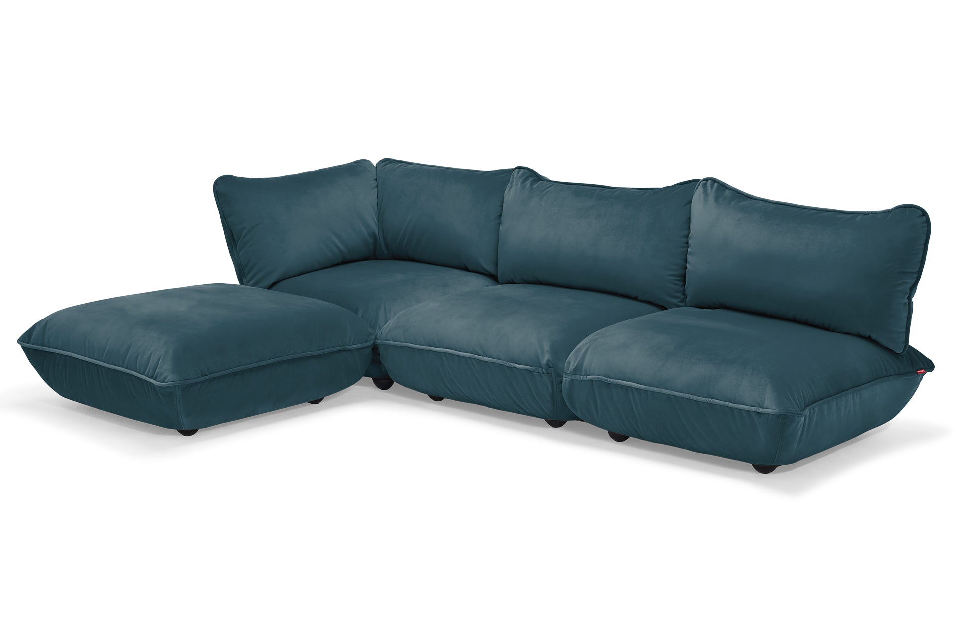 FATBOY Sumo Sofa - blaues Modulsofa mit gemütlichem Samtbezug