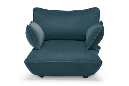 FATBOY Sumo Love Seat Velvet - blauer Samt Sessel mit Armlehnen