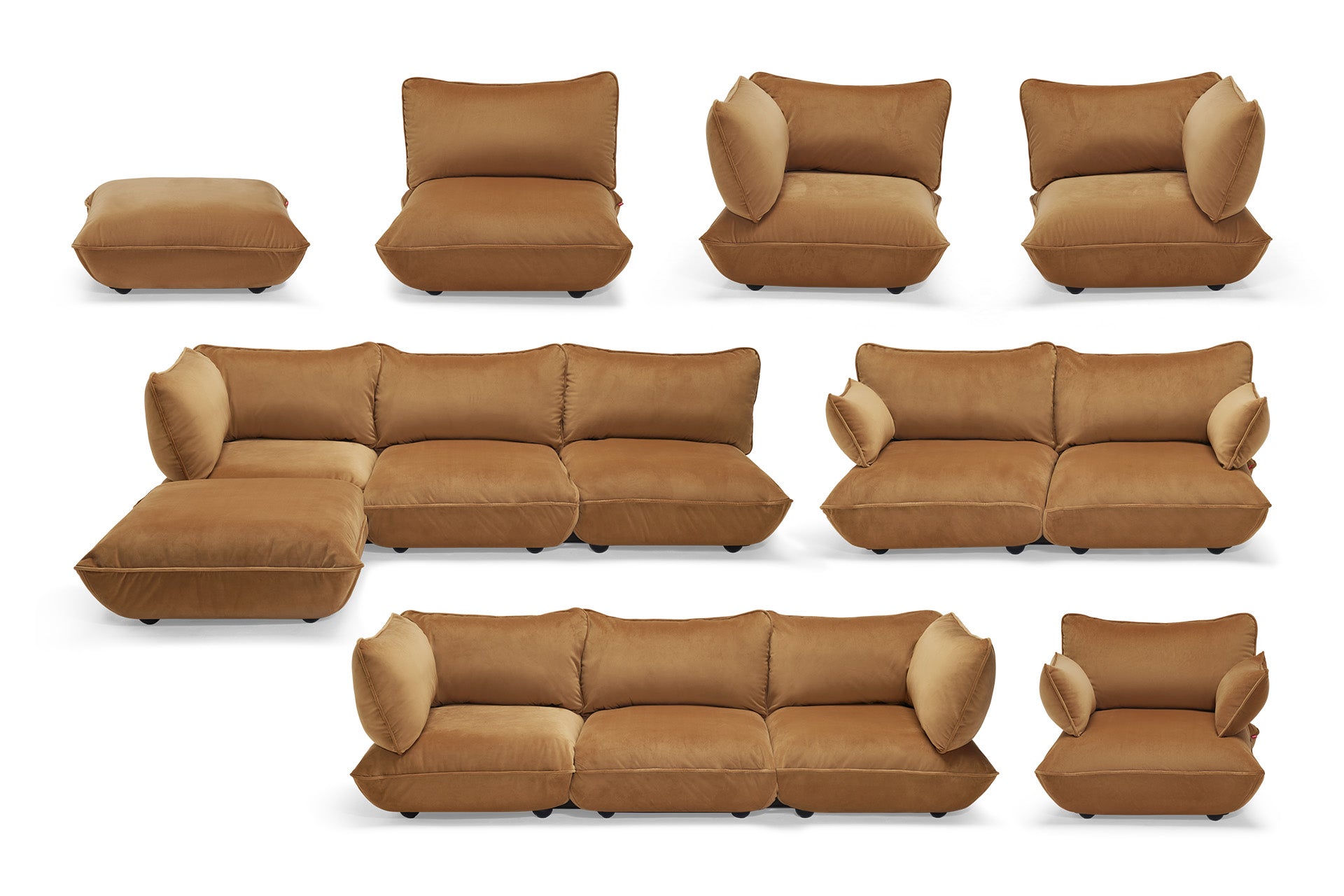 FATBOY Sumo Sofa - Variationen von Modulcouches in braun
