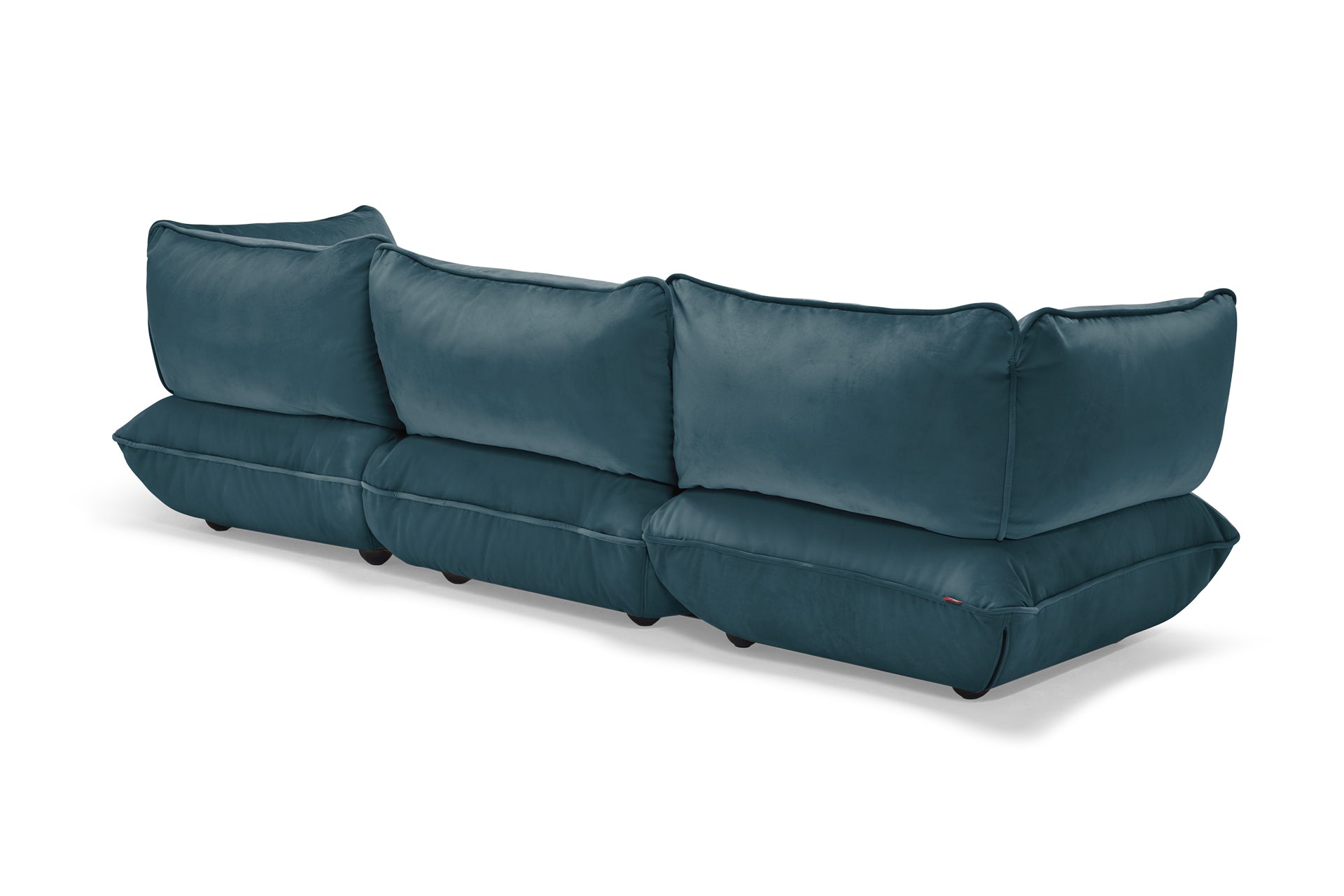 FATBOY Sumo Sofa Grand Velvet - blaue Couch aus Samt von hinten