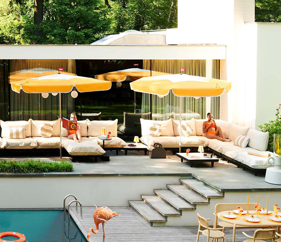 FATBOY Paletti Set - Mehrere Outdoor Lounges auf Terrasse 