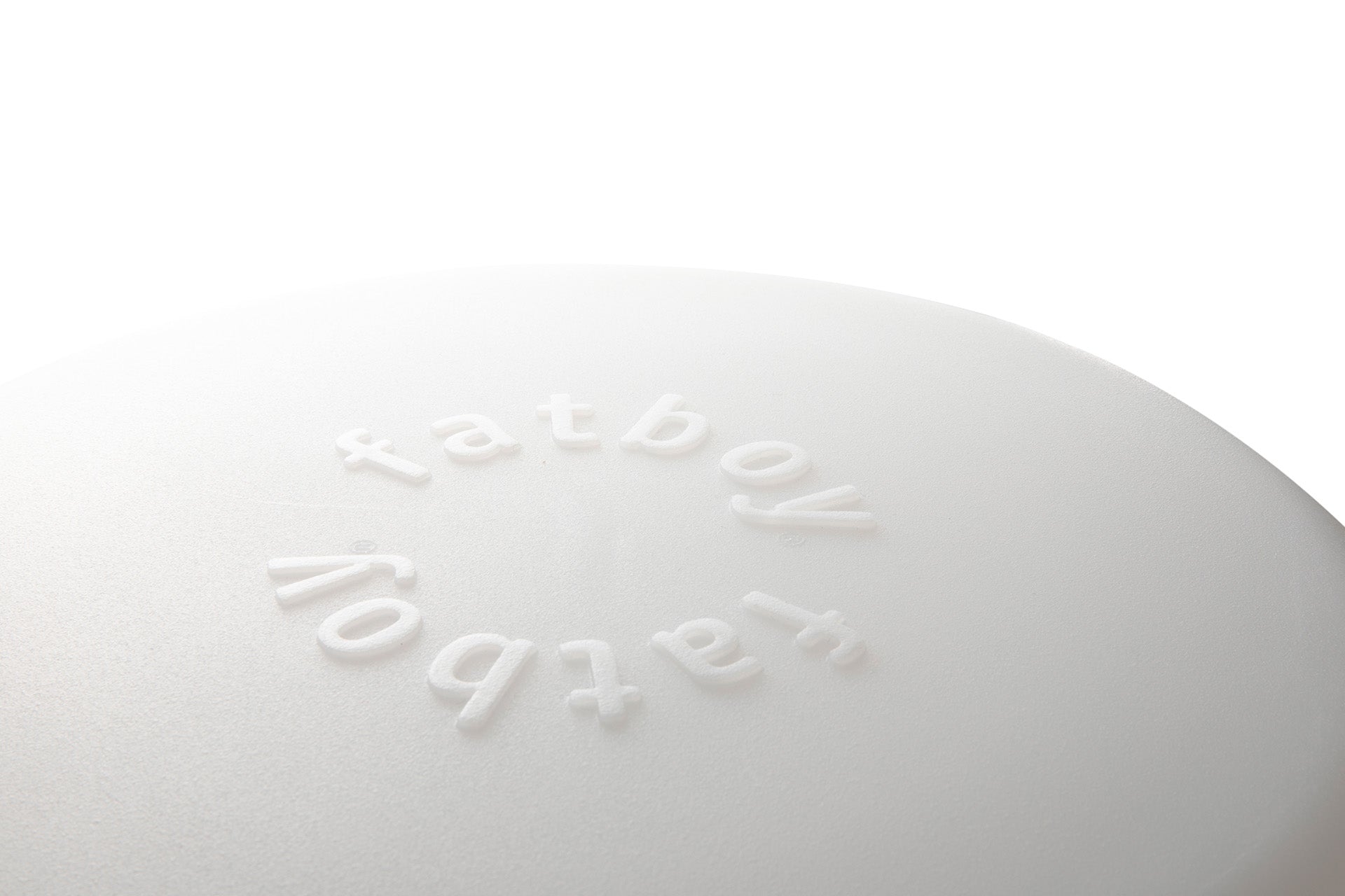 FATBOY Edison The Grand - weiße Lampe für drinnen mit Logo