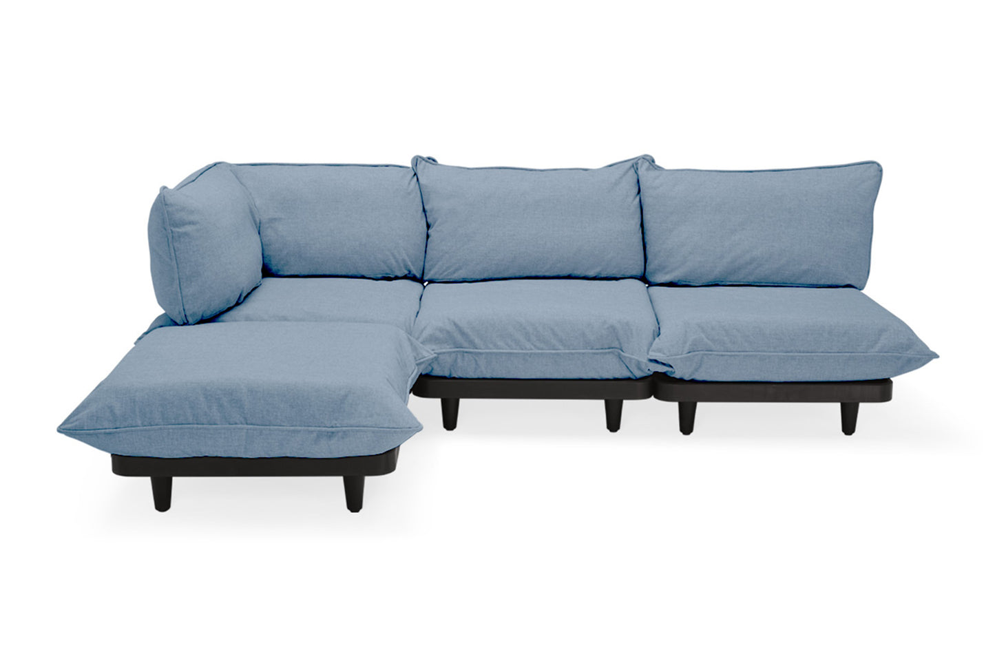 FATBOY Paletti Set Large - blaues Ecksofa für outdoor mit Modulen