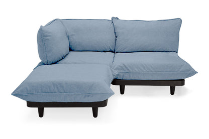 FATBOY Paletti Set Medium - blaue Outdoor Couch mit wetterfestem Stoff