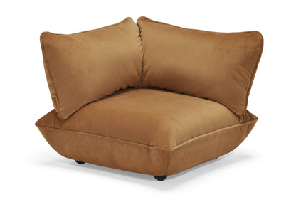 FATBOY Sumo Corner Seat - Samt Eckmodul in braun
