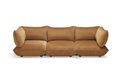 FATBOY Sumo Sofa Grand Velvet - braune Couch aus Modulen mit Samt Bezug